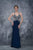 Nina Canacci - 2165 Embellished V-neck Sheath Dress In Blue
