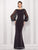 Mon Cheri - Long Sleeve Bateau Sheath Dress in Black