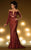 MNM Couture - 2166 Lace Embellished Trumpet Dress In Red