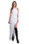 Donna Mizani - Racer Front Slit Gown in Black in White