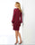 Social Occasions - 216864 Beaded Quarter Length Sleeves Jewel Neck Dress  in Red