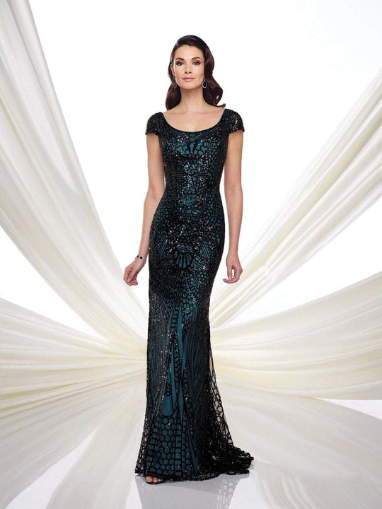 Montage by Mon Cheri - 216972 Dress in Black and Green