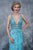 Nina Canacci - 2169 Embroidered Deep V-neck Sheath Dress In Green