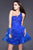 Shail K - 21714 Asymmetrical Ruffled A-Line Tulle Dress In Blue