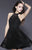 Shail K - 21715 Illusion High Halter Jeweled Dress In Black