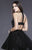 Shail K - 21715 Illusion High Halter Jeweled Dress In Black