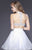 Shail K - 21715 Illusion High Halter Jeweled Dress In White
