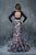 Nina Canacci - 2173 Two-Piece Long Sleeve Contrast Evening Dress In Black and Print