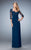 La Femme - 21750 Sequined Sweetheart Column Dress In Blue