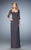 La Femme - 21750 Sequined Sweetheart Column Dress In Gray