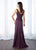 Cameron Blake - 217650 Scalloped V-Neck Chiffon Gown in Purple