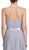 Dancing Queen - 2176 Illusion High Halter Chiffon A-Line Prom Gown In Silver