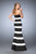 La Femme - 21773 Striped Strapless Mermaid Gown In Black and White