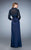 La Femme - Strapless Ruched Sheath Gown with Jacket 21776 in Blue