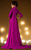 MNM Couture - 2177 Embellished Illusion Jewel Neck Sheath Dress in Purple