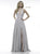 Colors Dress - 2178 Deep Halter V-neck Chiffon A-line Gown In Gray