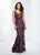 Montage by Mon Cheri - 217942W Embroidered Ruched Sheath Gown