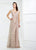 Montage by Mon Cheri - 217954W Queen Anne Metallic Lace Gown in Neutral