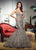 Montage by Mon Cheri - 217D81 Laced V-Neck Mermaid Dress in Gray