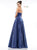Colors Dress - 2182 Strapless Scoop Neckline Glitter Satin A-Line Gown in Blue