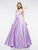 Colors Dress - 2183 Illusion Plunging Neck Satin A-Line Gown in Purple