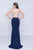 Nina Canacci - 2184 Lace V-neck Trumpet Dress With Train