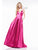 Colors Dress - 2184 Spaghetti Strap Stretch Satin V-Neck A-Line Gown in Pink