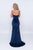 Nina Canacci - 2185 Rhinestone Accented Sweetheart Trumpet Dress