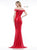 Colors Dress - 2185 Fitted Off-Shoulder Sheath Gown In Red