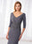 Cameron Blake - 218607W Ruched Trumpet Evening Dress in Gray