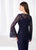 Cameron Blake - 218611W Three-piece Sheer Lace Pantsuit in Blue
