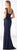 Cameron Blake - 218620 Fitted Sweetheart Cap Sleeves Evening Dress in Blue