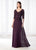 Cameron Blake - 218623W Lace Peplum A-Line Evening Gown in Purple