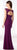 Cameron Blake - 218629 Fitted Bateau Sheath Evening Dress in Purple