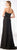 Cameron Blake - 218630W Sequined Strapless Chiffon Evening Gown in Black