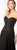Cameron Blake - 218630W Sequined Strapless Chiffon Evening Gown in Black