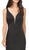 Dancing Queen - 2186 Sleeveless Plunging Neckline Trumpet Dress In Black