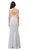 Dancing Queen - 2186 Sleeveless Plunging Neckline Trumpet Dress In White