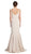 Dancing Queen - 2186 Sleeveless Plunging Neckline Trumpet Dress In Nude