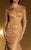 MNM Couture - 2187 Sequined Bateau Long Sleeves Long Gown in Gold