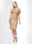 Social Occasions by Mon Cheri - 218810 Off-Shoulder Corded Lace Dress In Gold