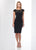 Social Occasions by Mon Cheri - 218814 Lace Applique Jersey Dress In Black and Neutral