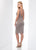 Social Occasions by Mon Cheri - 218817 Lace Square Neck Sheath Dress In Gray and Multi-Color