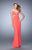 La Femme - 21886 Twisted Front Sheath Gown In Orange