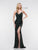 Colors Dress - 2188 Sequined Surplice Sheath Long Gown in Green