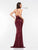 Colors Dress - 2188 Sequined Surplice Sheath Long Gown in Red