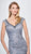 Montage by Mon Cheri - 218901W Embroidered Lace V Neck Evening Gown in Blue