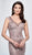 Montage by Mon Cheri - 218901W Embroidered Lace V Neck Evening Gown in Brown