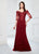 Montage by Mon Cheri - 218905W Sheer Beaded Off-Shoulder Evening Dress in Red