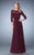 La Femme - 21915 Embellished Illusion Bateau A-line Dress In Red